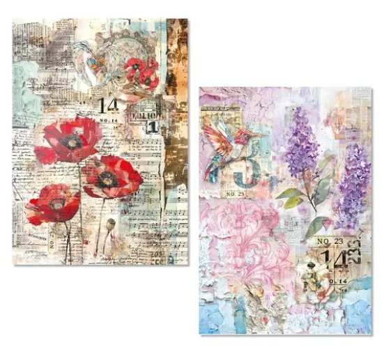 Ciao Bella Motiv-Strohseiden Sortiment "The Sound of Spring", 8er-Set