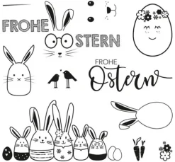 Clear Stamps "Frohe Ostern"