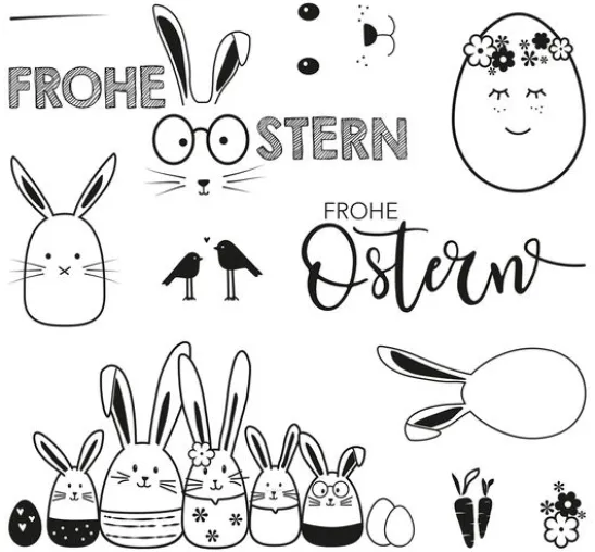 Clear Stamps "Frohe Ostern"