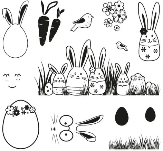 Clear Stamps "Hasenfamilie"