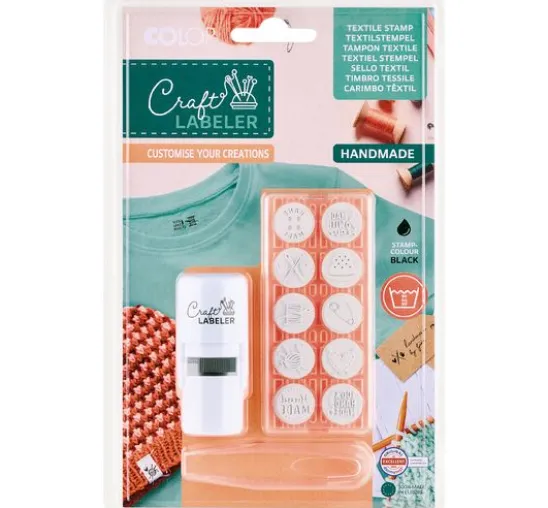COLOP Craft Labeler Textilstempel "Handmade"