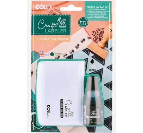 COLOP Craft Labeler Textilstempelkissen Set