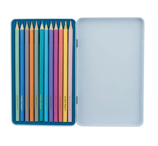 Colorful Moments Designdose mit Buntstiften - Pastellträume
