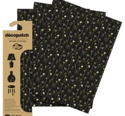Décopatch Hot-Foil Papier "Golden Flowers"