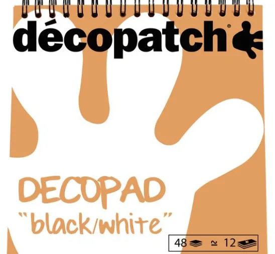Décopatch Papierblock "Decopad Black and White"