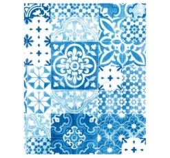 Décopatch-Papier "Kachel-Mosaik Blau"