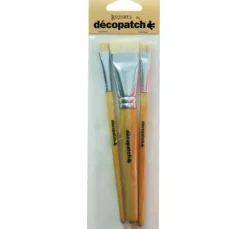 Décopatch Seiden-Borstenpinsel, 3-er Set