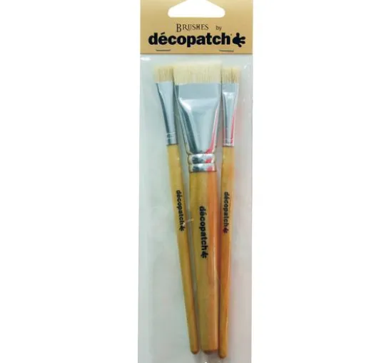 Décopatch Seiden-Borstenpinsel, 3-er Set