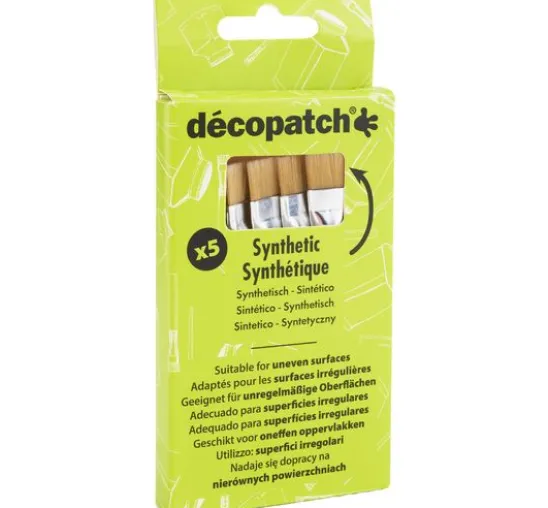 Décopatch Synthetik-Borstenpinsel Nr. 5, 5 Stück