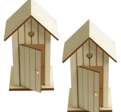 Deko Holz-Strandhäuschen, 2 Stück