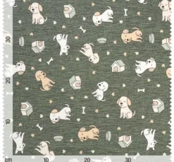 Dekostoff Leinenoptik "Doggy"