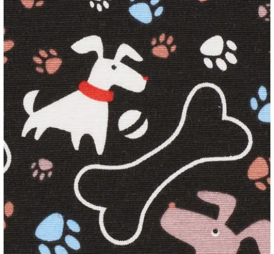 Dekostoff Leinenoptik "Dogs"