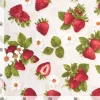 Dekostoff Leinenoptik "Erdbeeren"