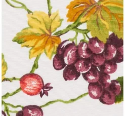 Dekostoff Leinenoptik "Obst und Blätter"