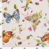Dekostoff Leinenoptik "Schmetterlinge und Blumen"
