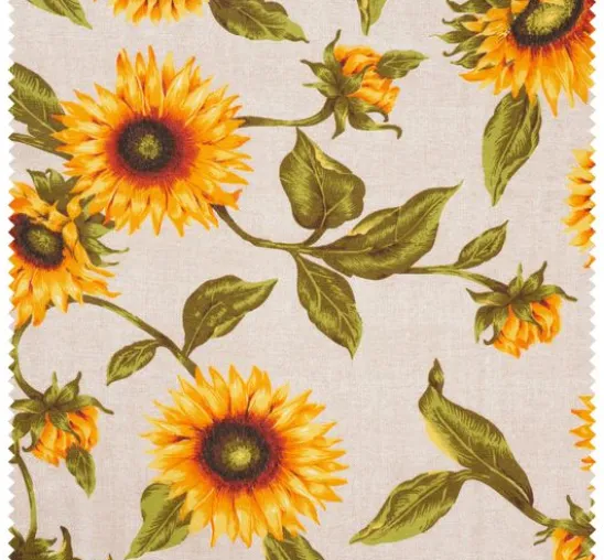 Dekostoff Leinenoptik "Sonnenblume"