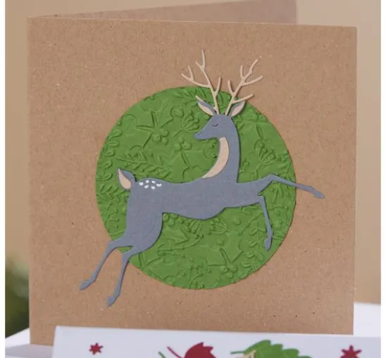 Doppelkarten mit Umschlägen "Kraftpapier", 12,5 x 12,5 cm, 50 Stück
