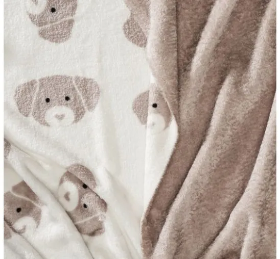 Double-Fleece-Stoff "Cute Dog"