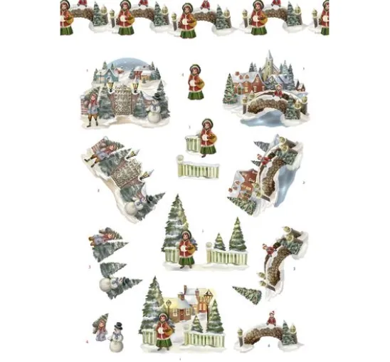 3D-Stanzbogenbuch "Christmas Village"