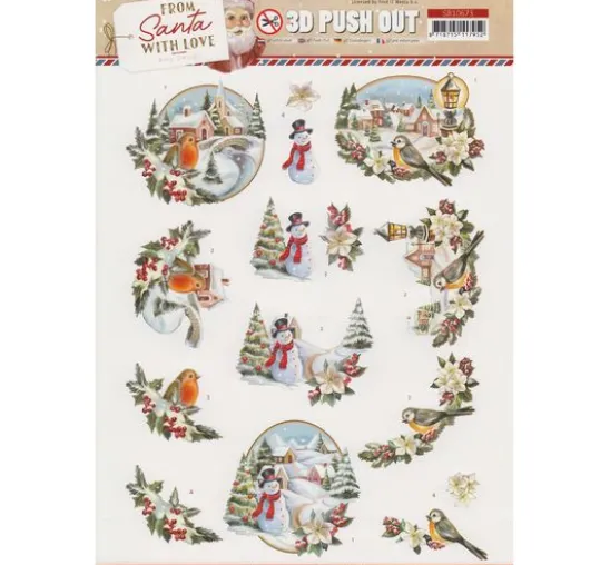 3D-Stanzbogen-Set "From Santa with love"