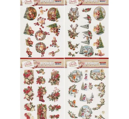 3D-Stanzbogen-Set "From Santa with love"