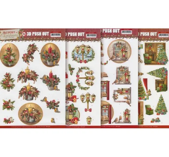 3D-Stanzbogen-Set "History of Christmas"