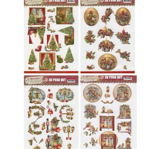 3D-Stanzbogen-Set "History of Christmas"