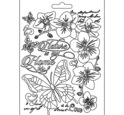 3D-Texturform "Orchidee & Schmetterling"