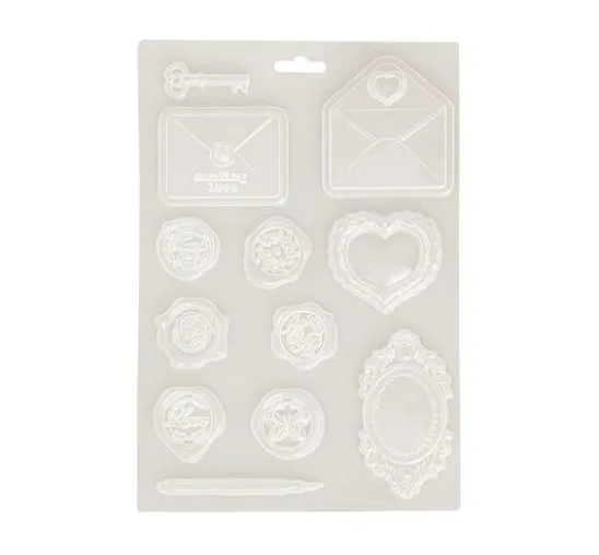 3D-Texturform "Shabby Rose - Letters & Seals"