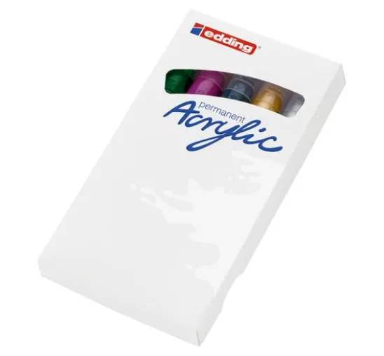 edding 5100 Acrylic "Acrylmarker - Festlich", Mittel, 5er-Set