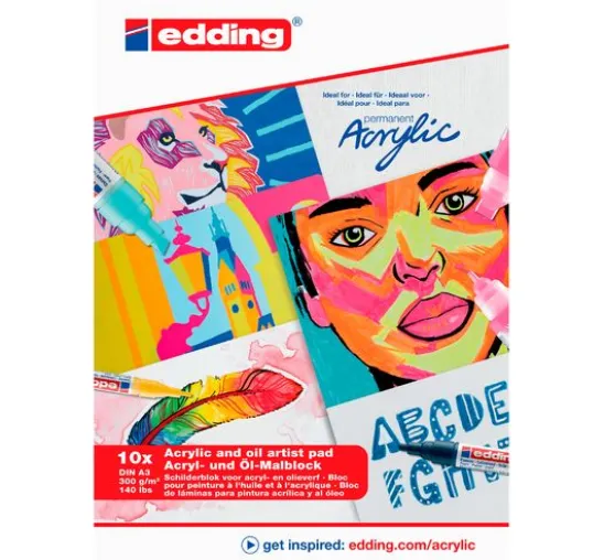 edding Acryl-/Ölmalblock