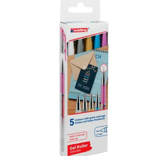 edding Gelroller metallic, 2185, 5er-Set