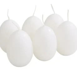 Eierkerzen, 6er-Pack im Eierkarton