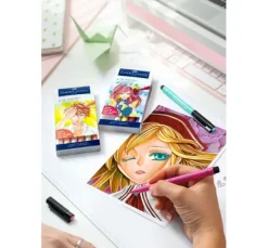 Faber-Castell Pitt Artist Pen Manga Shôjo Set, 6 Stifte