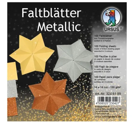 Faltblätter "Metallic"
