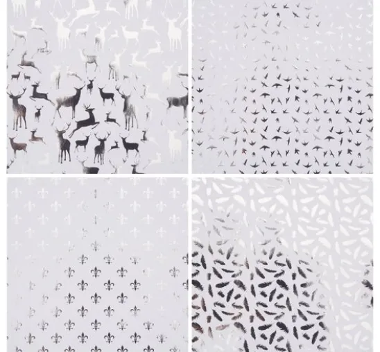 Faltpapier "Silver X-Mas"