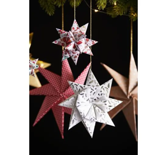 Faltpapier "Silver X-Mas"