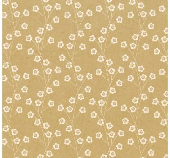 Faltpapier-Sortiment "Kraftpapier Floral"
