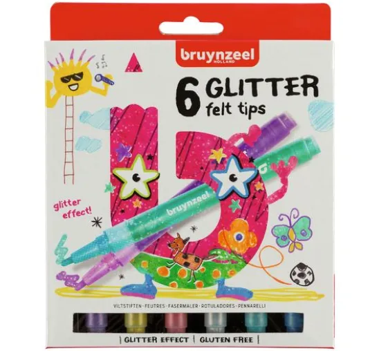 Filzstifte "Glitter", 6tlg.