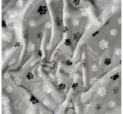 Fleece-Stoff "Pfoten und Knochen"