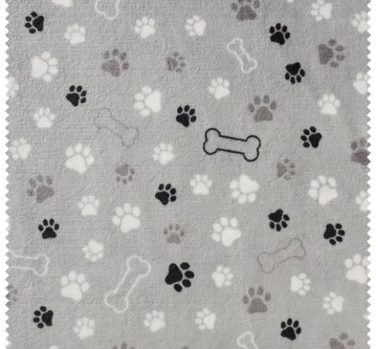 Fleece-Stoff "Pfoten und Knochen"