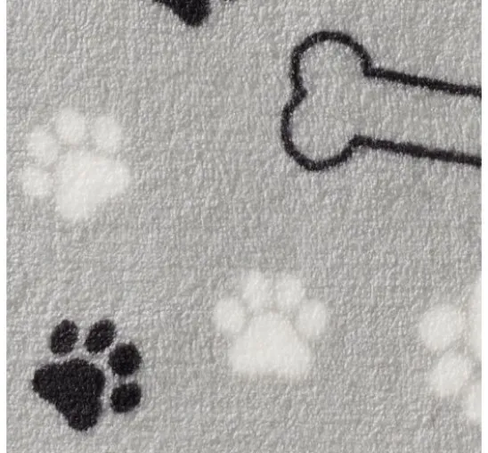 Fleece-Stoff "Pfoten und Knochen"