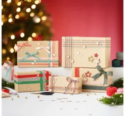 Geschenkband-Set "Christmas Leinen“