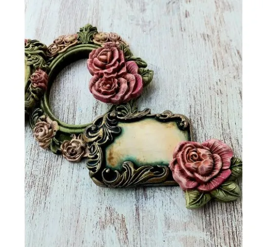 Gießform "Precious - Bilderrahmen Rosen"