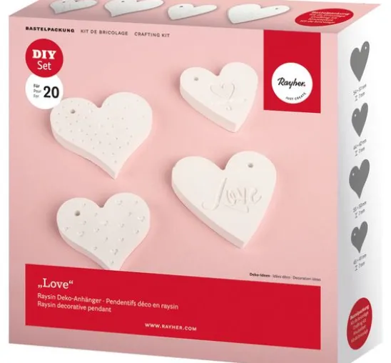 Gieß-Set Anhänger "Love", 4 Motive