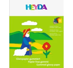 Glanzpapier-Heft "Farbig sortiert"