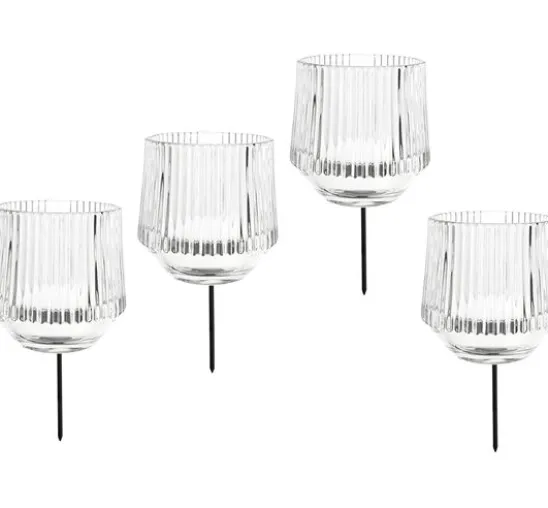 Glas-Kerzenhalter zum Stecken, 4 Stk