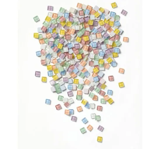 Glas-Mosaiksteine Mix, farbig sortiert