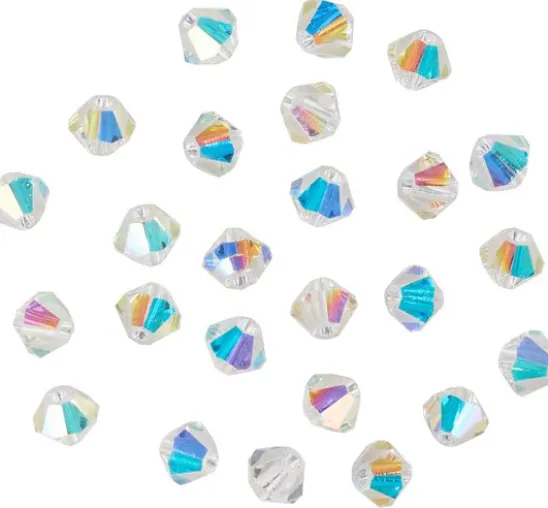 Glasschliffglitzerperlen, 4 mm