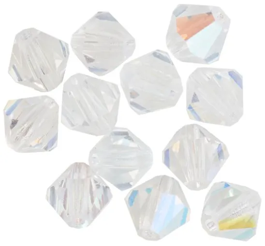 Glasschliffglitzerperlen, 6 mm